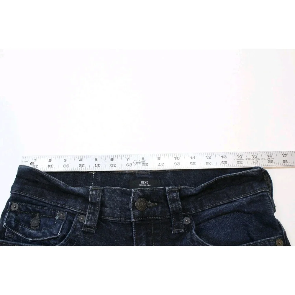 True Religion Geno Blue Jeans Size 30 x‎ 33 Mens Denim Relaxed Slim